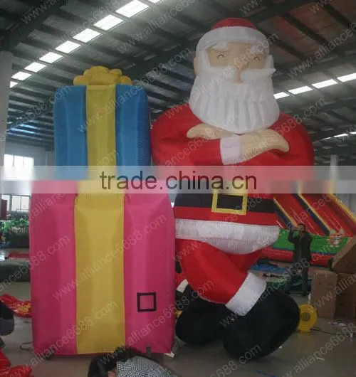 2016 New popular cartoon inflatable santa claus christmas deco