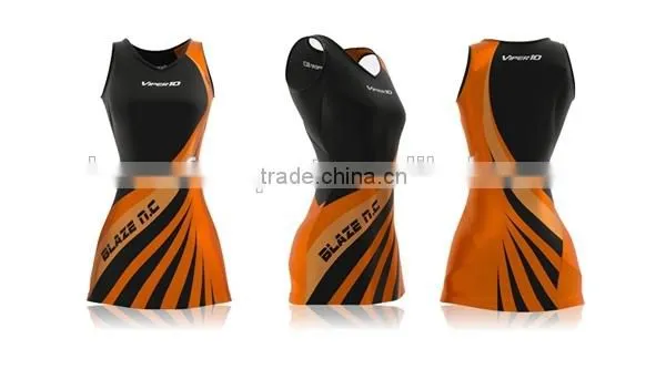 top quality dry fit custom sublimation netball uniforms