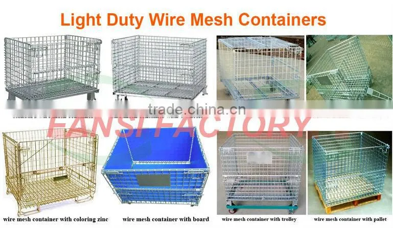 Metal galvanized steel cage mesh pallet