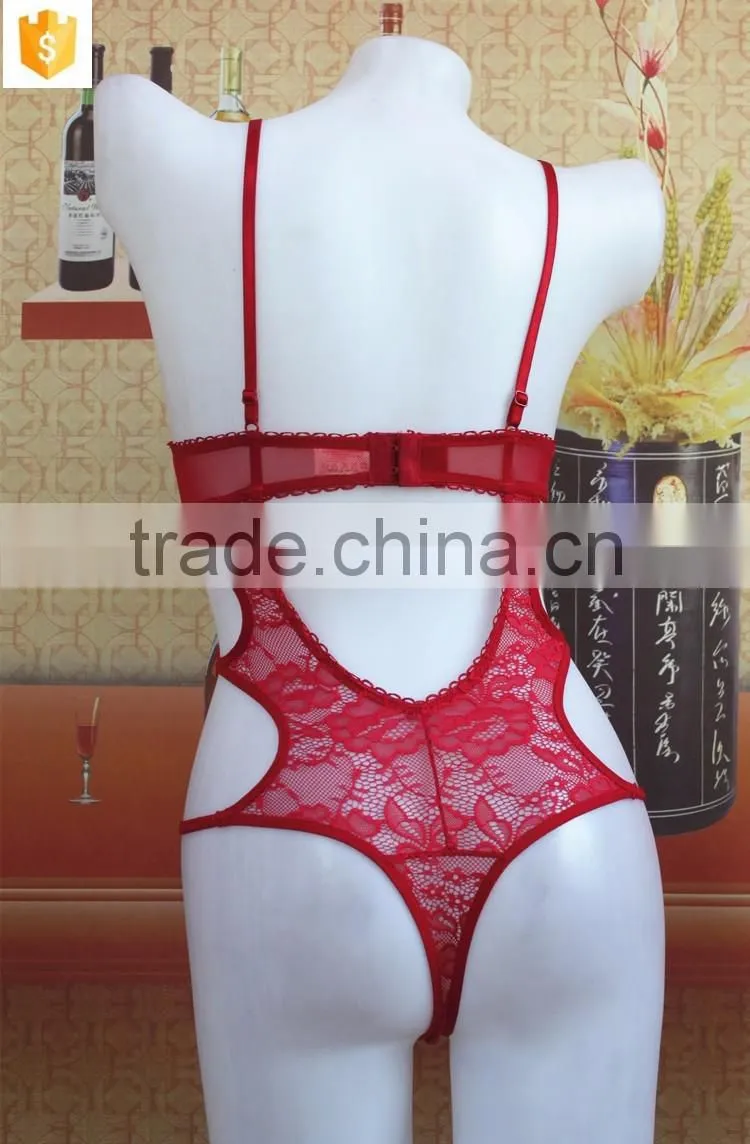 2016 Hot sexy elegant ladies lace lingerie baby teddie /nightywear/bra sets