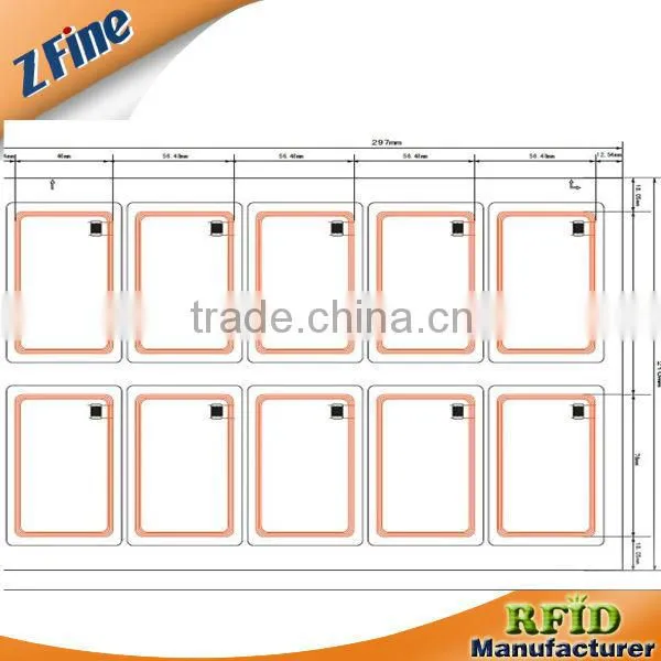 High quality PVC A4 (2*5) smart card inlay