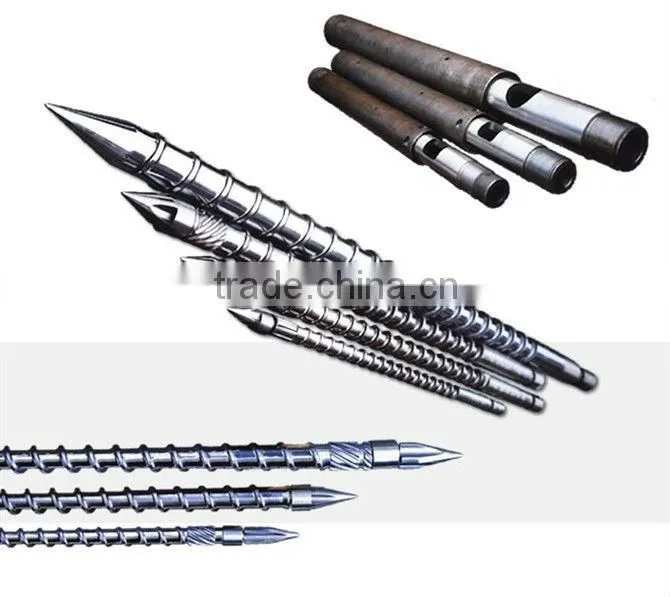 Injection screw and barrel