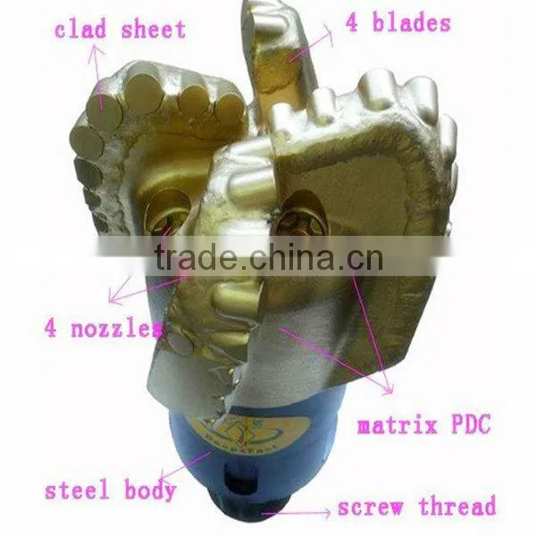 API 152MM 5 Blades PDC Diamond Rock Drill Bit for Oil Well Drilling