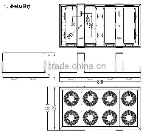 High quality energy saving outdoor IP65 200 watt led flood light