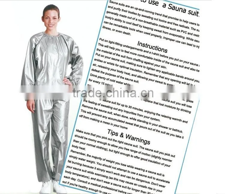 The electric and pvc Sauna suit