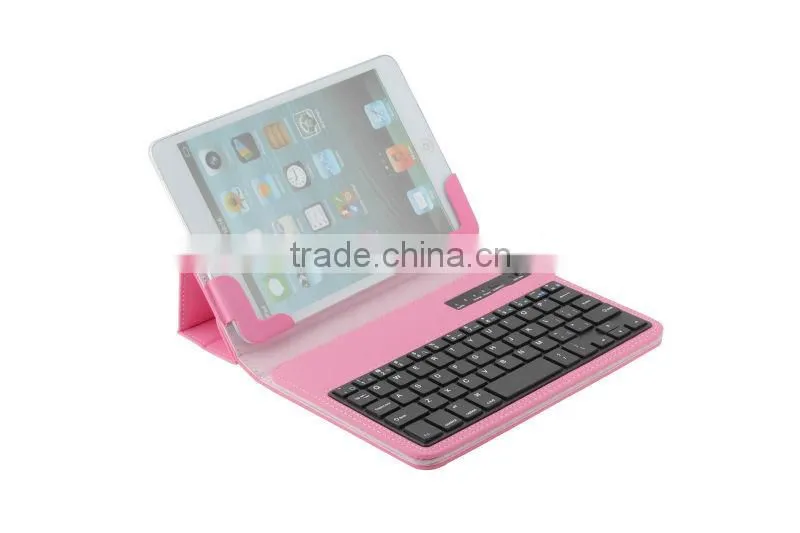 leather case cover with wireless bluetooth keyboard for tablet PC 7'' inch 8 inch