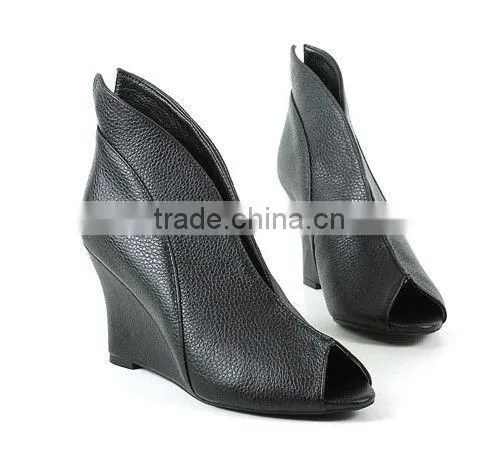 Stylish peep toe wedge heel women shoes dress wedge heels