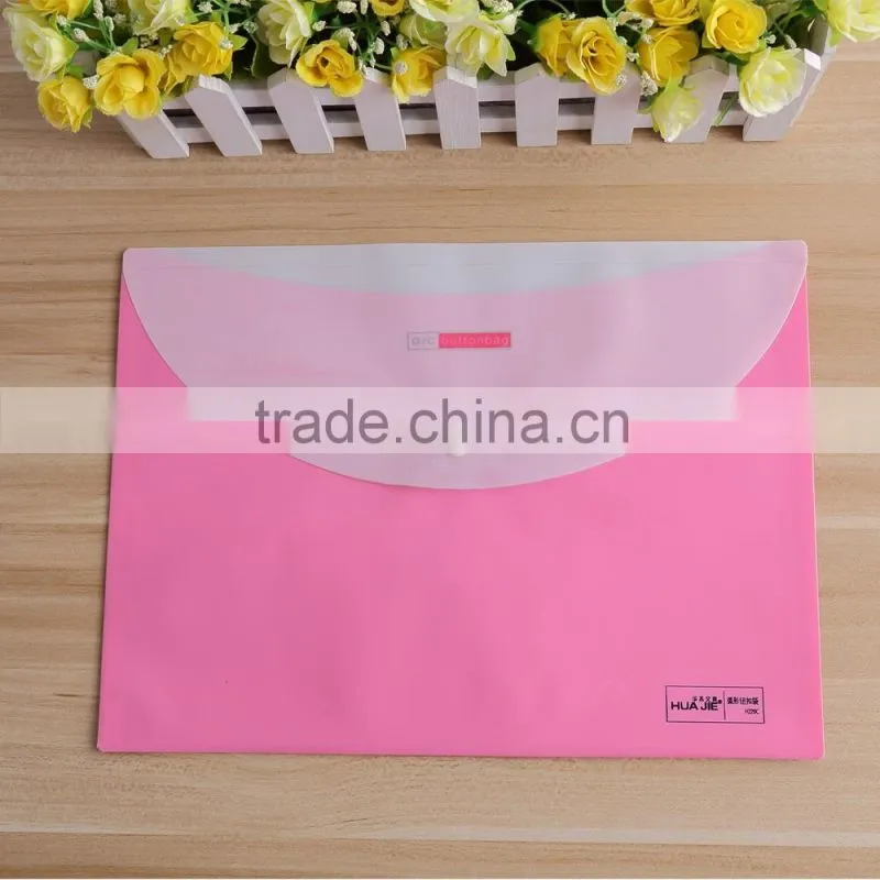 My clear bag customized A4/FC PP plastic vivid file bag document bag