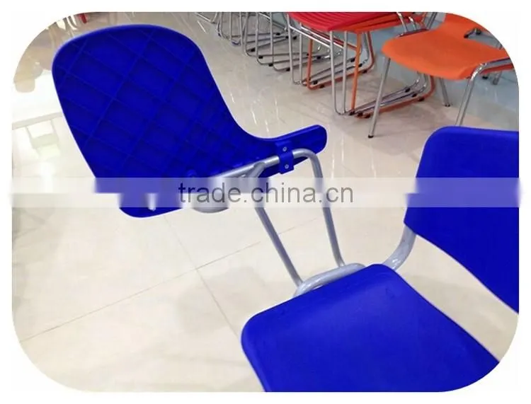 Affordable office furniture metal frame PP STEEL PIPE CHAIR for Student/ PADDED GRADE CHAIR
