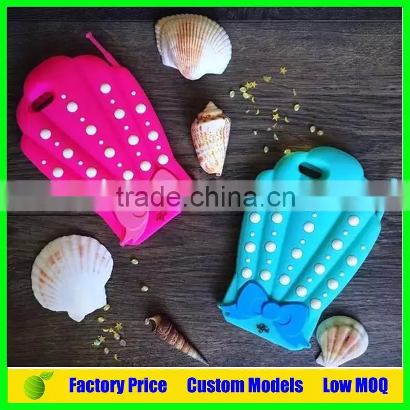 Seashell phone case custom Silicone mobile 3d phone case for Iphone 6plus cell phone back cover case