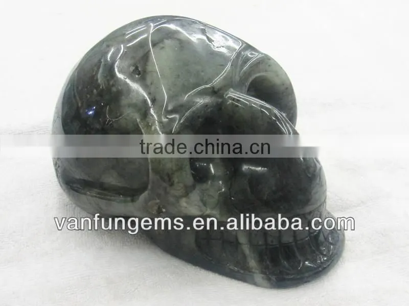 Wholesale Gemstone Smoky Quart Skull Carving Skull