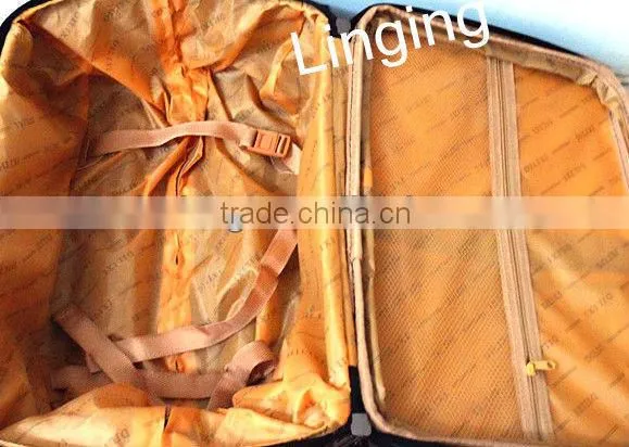 2013 New Retro classic soft side trolley case rubber on aluminum wheel