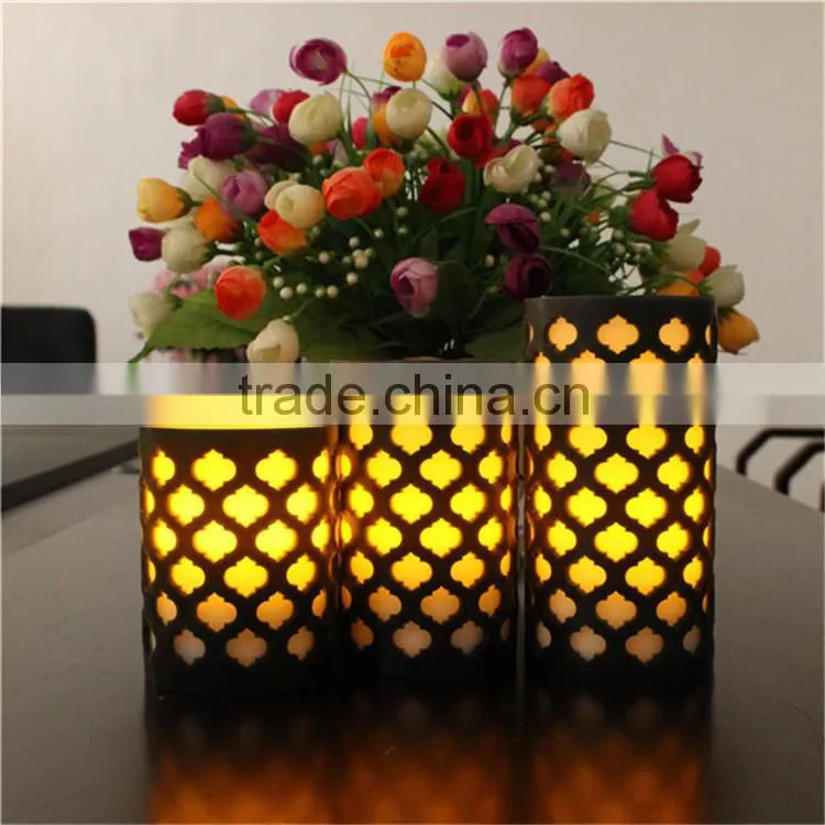 Wholesale mini LED luminara candles lanterns for cemetery