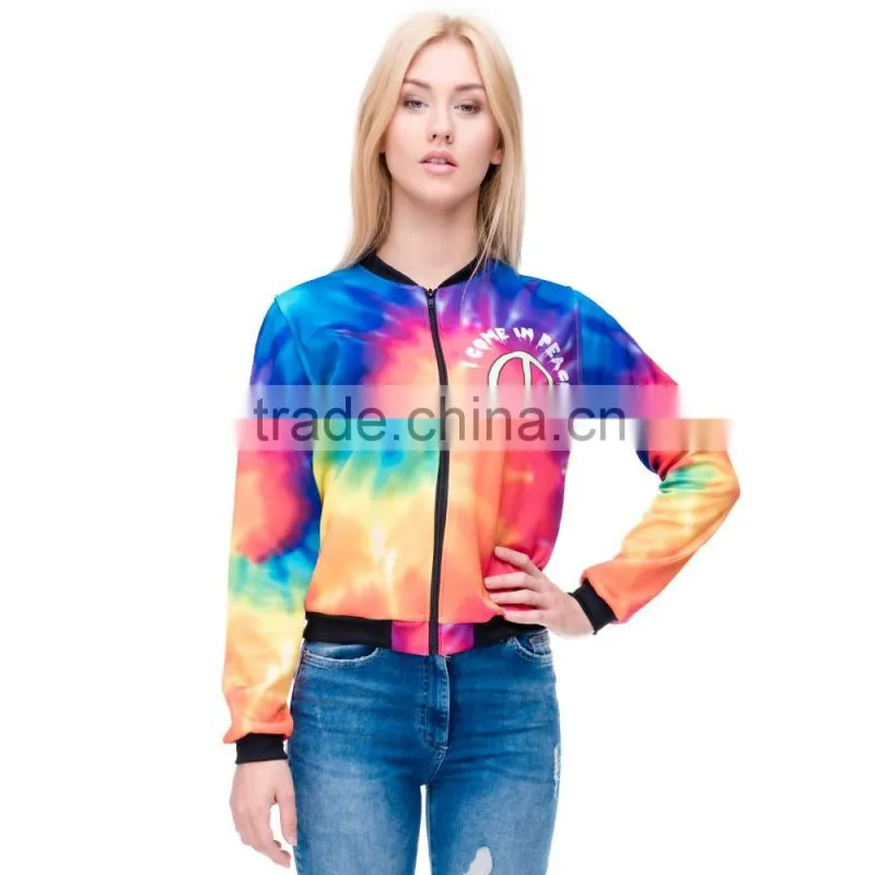 3D emoji printing hot fashion girl emoji bomber-jacket little moq to custom