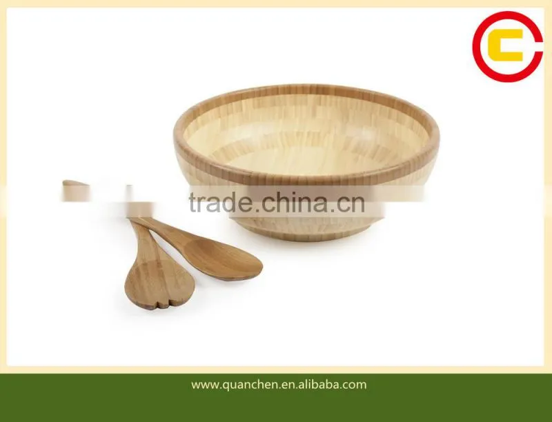 Soiled bamboo bowl, bamboo salad bowl