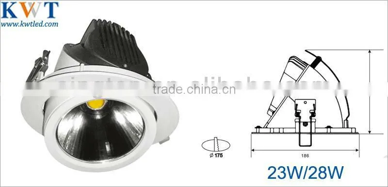 15W/18W/23W/28W COB 360 degree rotatable led downlight
