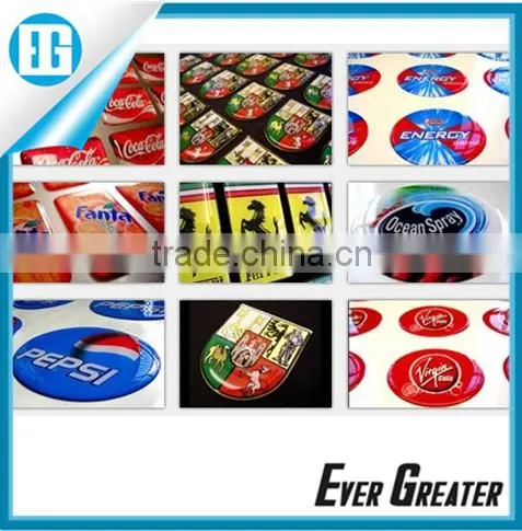 Custom make epoxy resin sticker doming sticker chrome Epoxy 3D Dome Stickers custom flag 3D sticker doming machine flag sticke