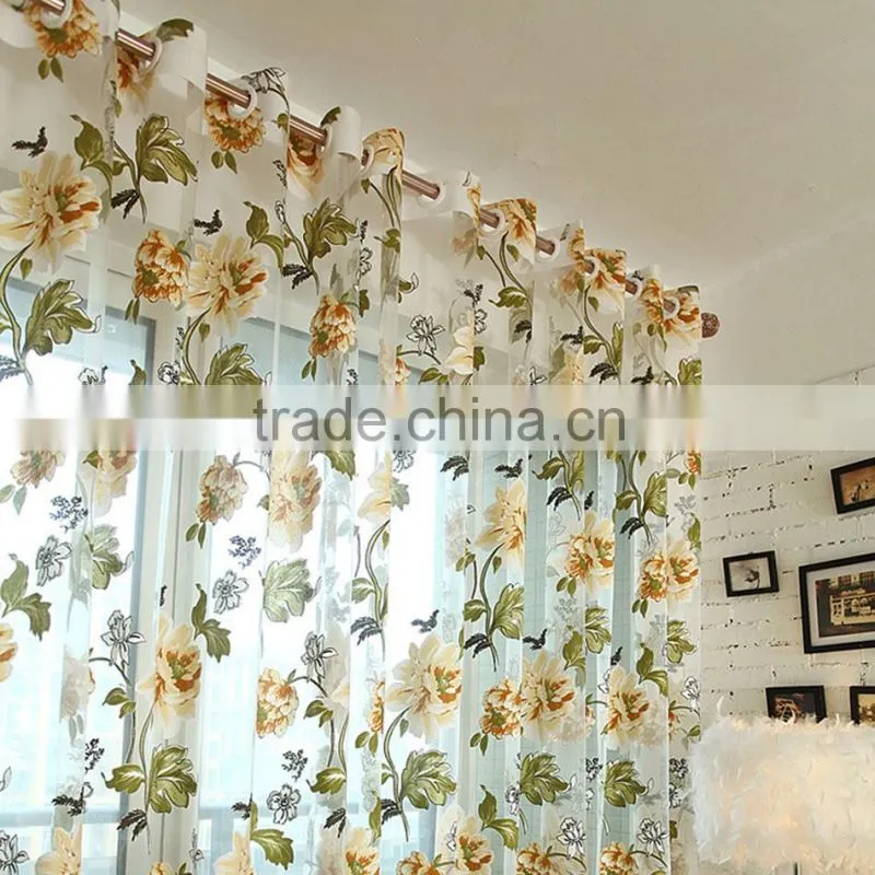 New Tulle Shielding Floral Curtains Window Screen Bedroom Living Room Decorations Curtains/drape/panel/treatment SV029981