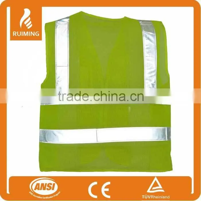 120GSM mesh fabric reflective safety vest with pockets