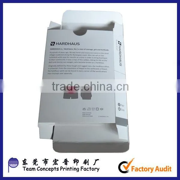 Customized men underwear paper box with PVC window
