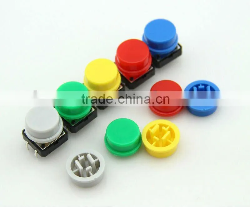 F0361 12*12*12mm tact switch / plastic tactile switch/ mini touch button switch round cap yellow