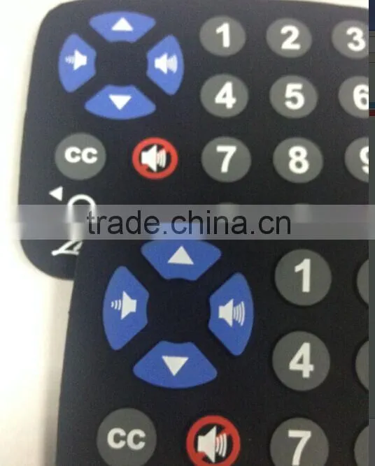 fashion food grade silicone rubber remote control cover with full printing