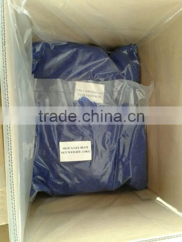 3kg blue silica gel desiccant in plastic bag manufacturer