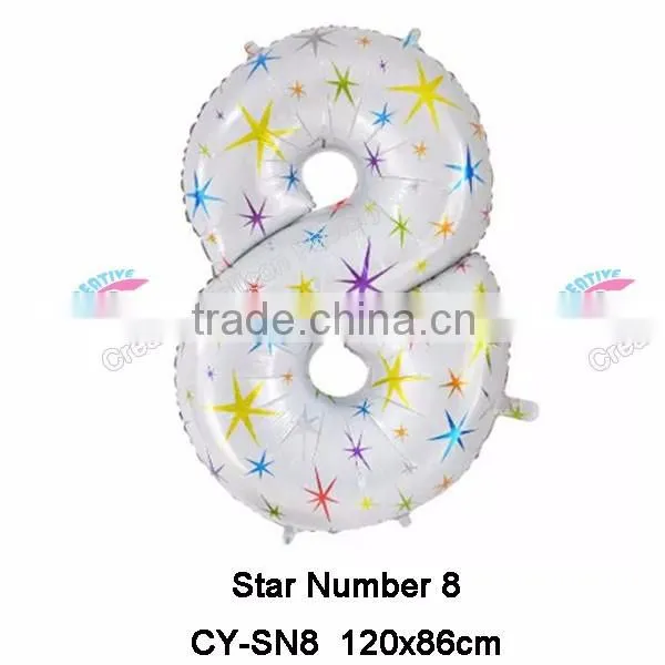 New Design 40Inch Star Number Balloon Helium Foil Balloon