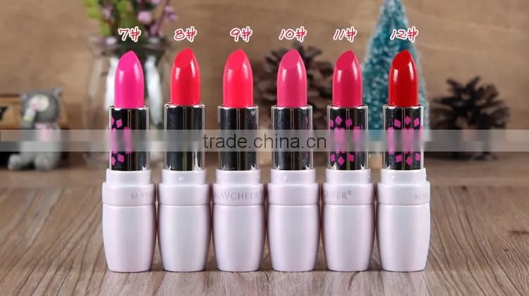 Wholesale MAYCHEER High Quality Cosmetics B Makeup 12 Colors Vampures kiss Lipstick Matte