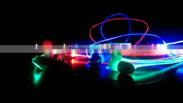 2015 Newest arrival shiny lighting LED earphone with microphone