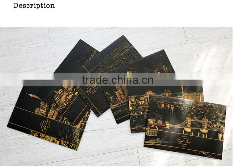 The World Best Golden Scratch Night View Series 3 Contents One Paper Free Drawing With Pen Tool Treasure Hunt Coloring Paper