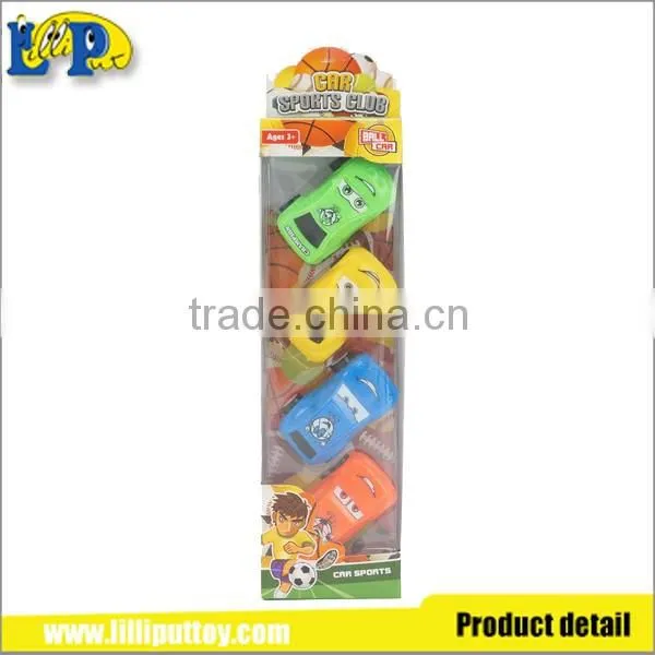 4 pcs assorted freewheel cute cartoon car toys for fun