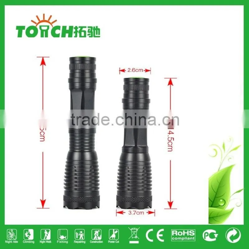 Strong Light Flashlight Self Defense SOS T6 Professional 2000 Lumens Lanterna Led Zoomable Flashlight 18650 Battary