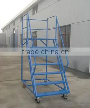 steel warehouse rack use step ladders