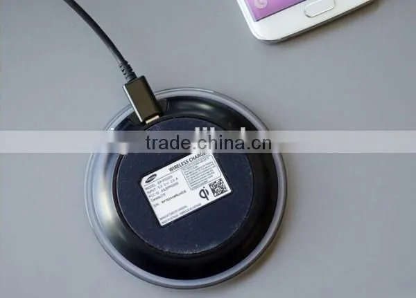 QI wireless charger and wireless mibile phone chager for samsung galaxy s6 s7 edge superthin mini design black and white