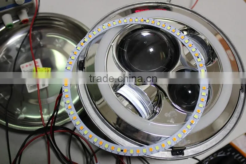 7inch Motorcycle LED Headlight Install For Harley Davidson Hi/Lo Beam Lamp Light
