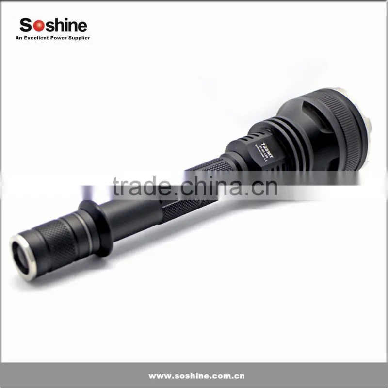 Soshine TG5MT LED 1100lm 4-Mode White Control Tactical Flashlight - Black (2 x 18650 batteries)