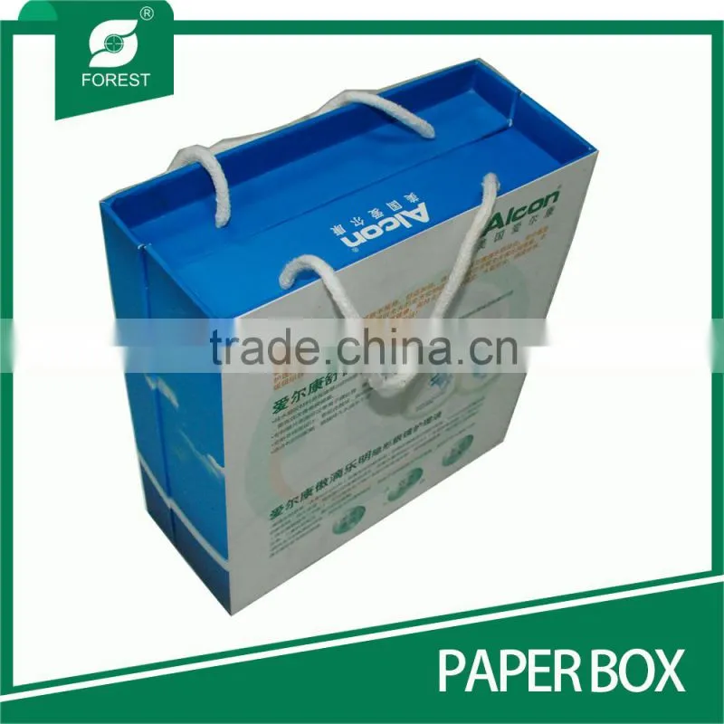 BEAUTIFUL COLOR PAPER MATERIAL PACKAGING BAG FOR FOOD WITH HANDLE