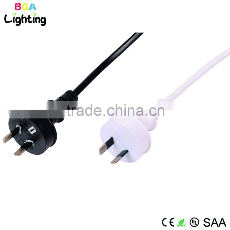 American 3 pin plug power cord braided copper cable