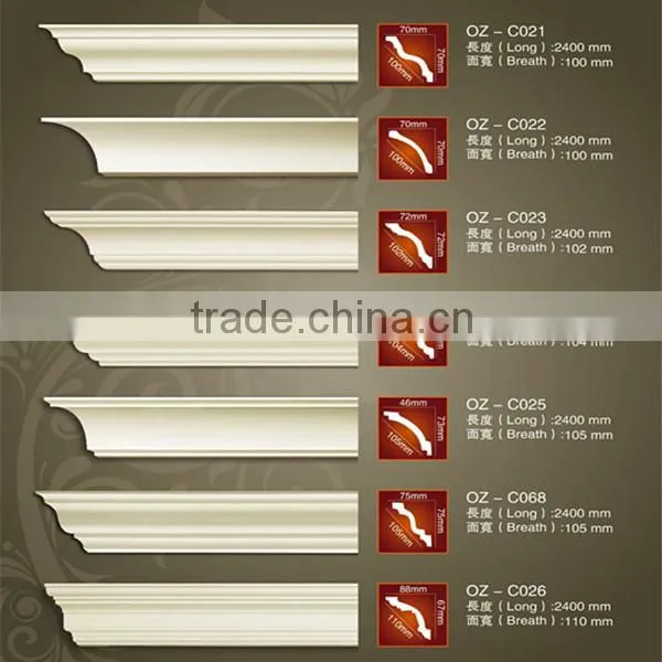 high density pu decoration moulding