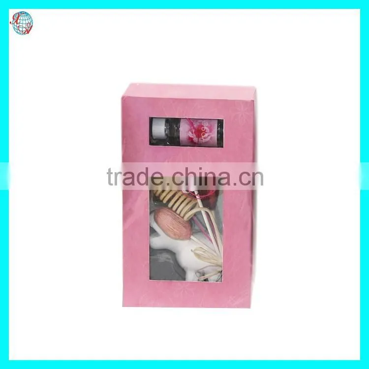 Rose Fragrance With Animal Ceramic And Glass Bottle Reed Diffuser