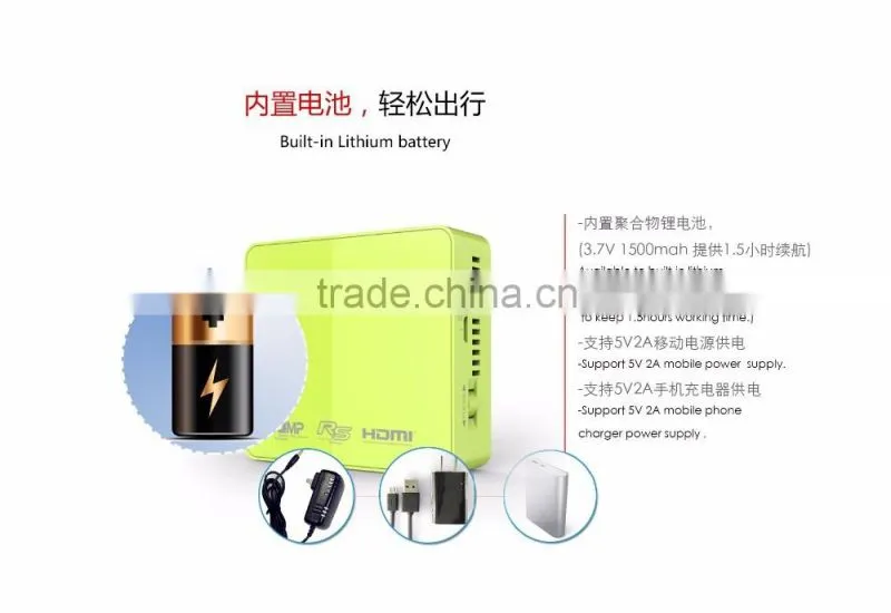 2016 Mini Small Pico LED Projectors Palm Size DLP Projector Easy to Carry (SMP50)