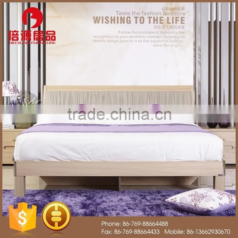 2016 modern wooden leather headboard melamine mdf panle bedroom furniture in bedroom sets