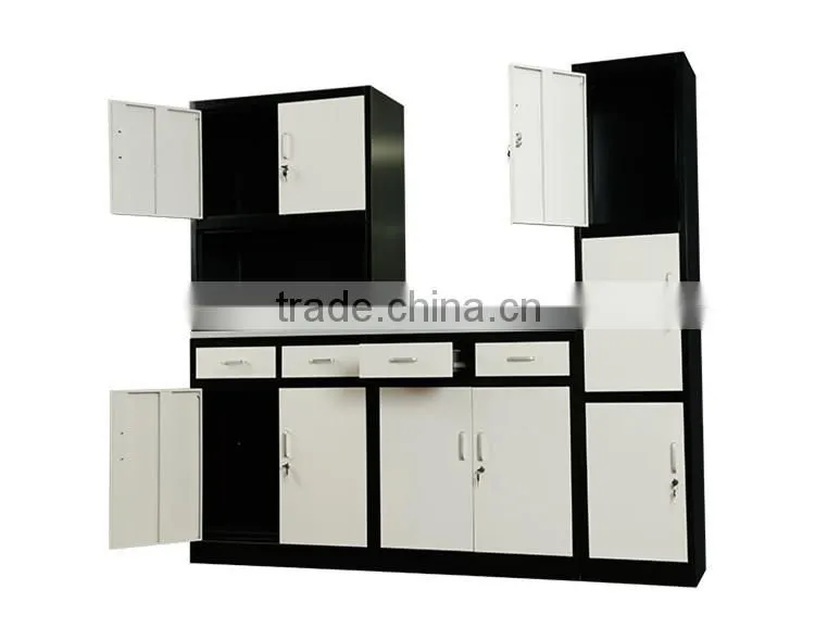 2016 Modern design modular kitchen corner wall cabinets with glass doors in dubai