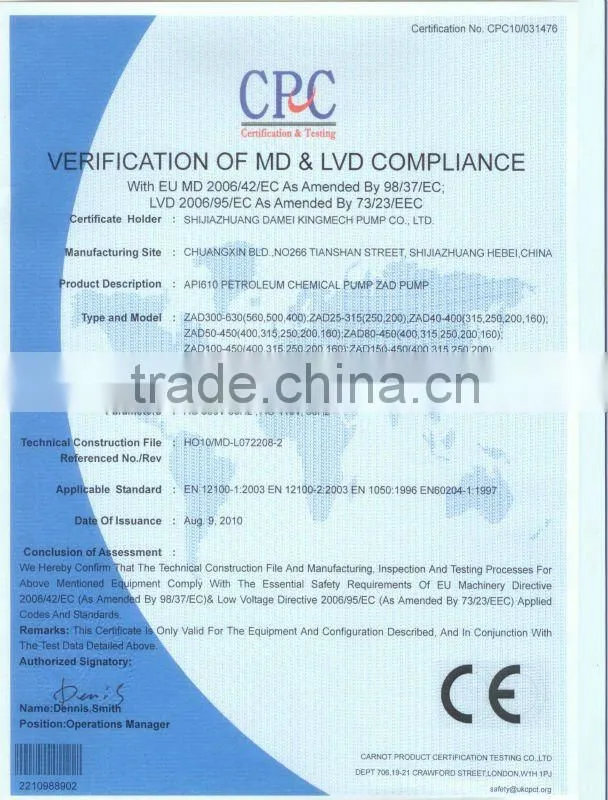 Ansi slurry pump