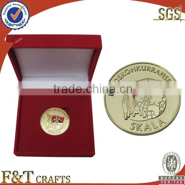 high end producer die struck sport honner award gold metal coin for souvenir