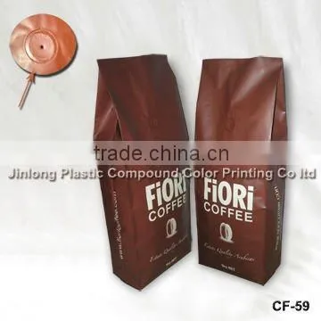 Wholesale side gusset flat bottom coffee bag