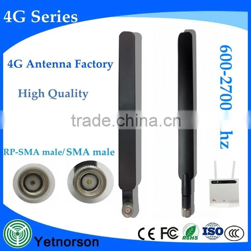 Straight 4g antenna 600 - 2700mhz flexiable SMA/RPSMA/ts9 antenna 4g for wifi moderm