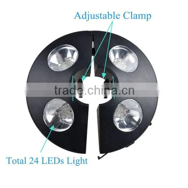 LED Umbrella Pole Light Plastic Cordless Outdoor Camping Tent Light