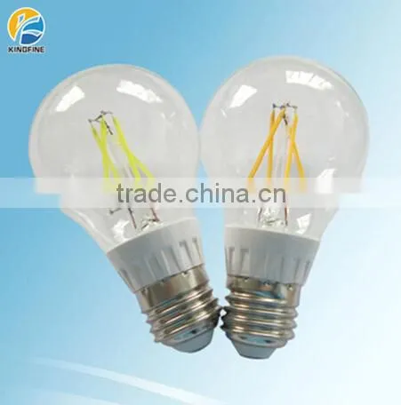 High quality 6w A60 600lm E27 filament LED bulb 2700K CE approval